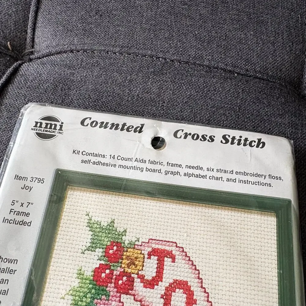Christmas Joy Dove Vintage Counted Cross Stitch Kit by Needlemagic Inc NMI 1990s
